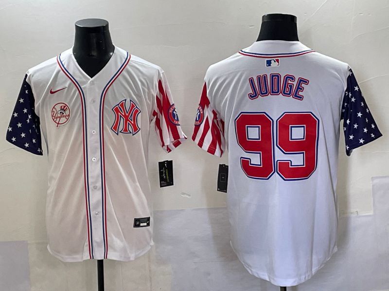 Men New York Yankees #99 Judge White a generation of national flags Jointly Name 2025 Nike MLB Jersey style 8